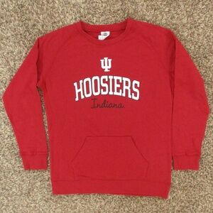 Indiana Hoosiers Sweater Men's‎ Medium Red Fleece Crewneck Pullover Pel-Athletic